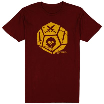 Demeo Dice Tee - Yellow/Maroon